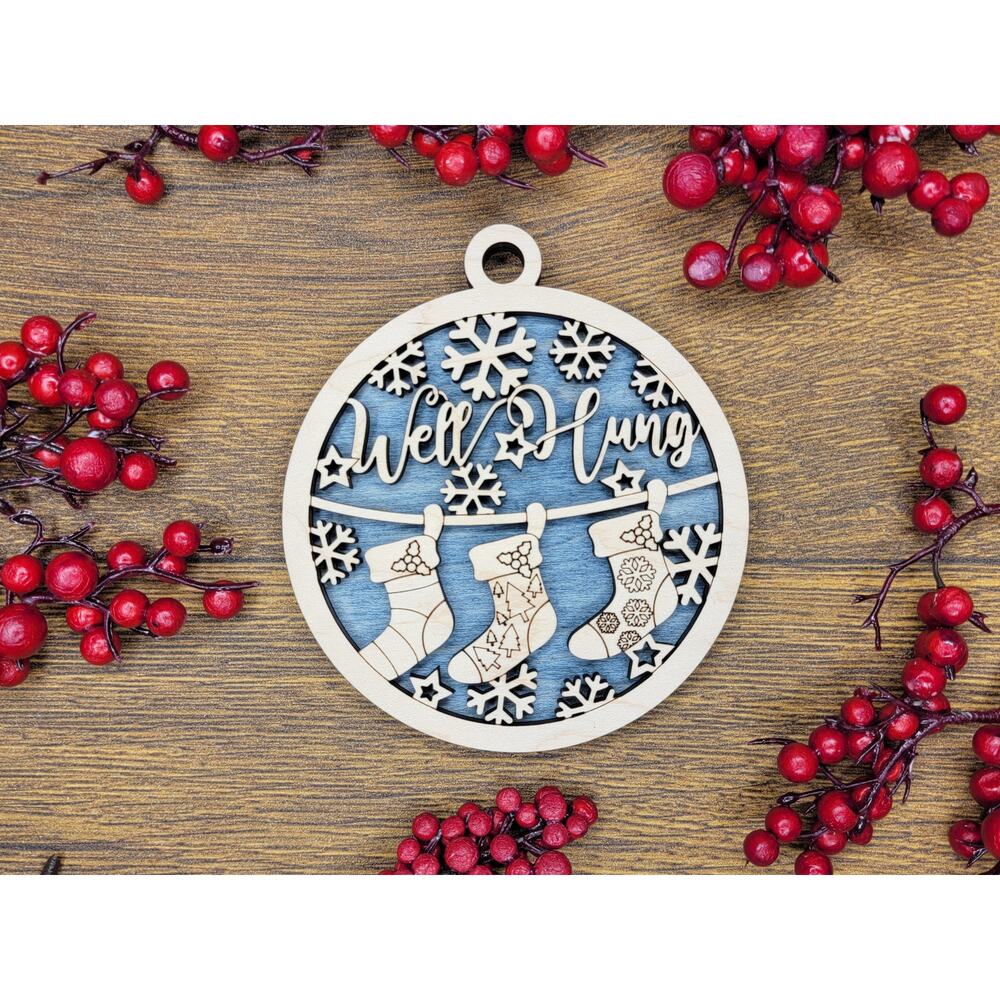 Funny Well HUNG Stockings Christmas Ornaments Naughty Nice Gifts